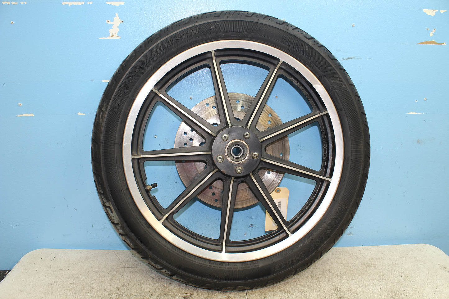 98-03 Harley Sportster Hugger 883 OEM Front Wheel Rim Tire 43594-96
