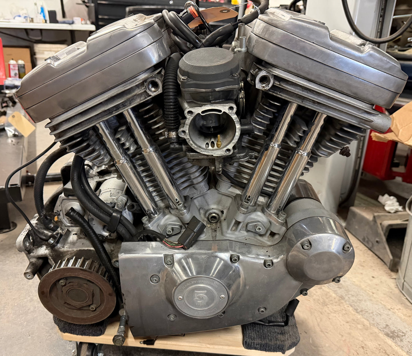 98-03 Harley Sportster Hugger 883 OEM Engine Motor Transmission RUNS *UKN MILES*
