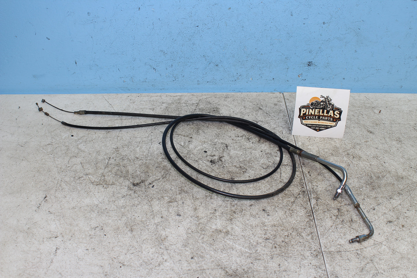 82-85 Harley Sportster XLX1000 Ironhead Throttle Cables Line