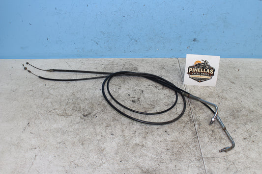 82-85 Harley Sportster XLX1000 Ironhead Throttle Cables Line