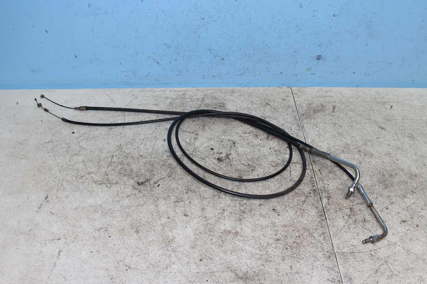 82-85 Harley Sportster XLX1000 Ironhead Throttle Cables Line