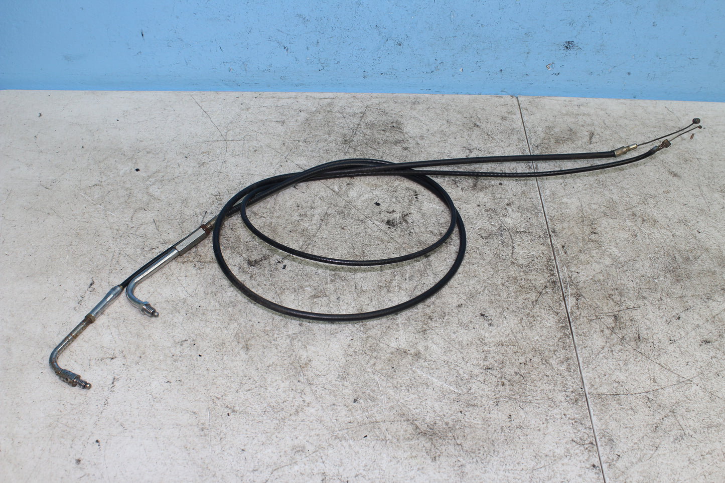 82-85 Harley Sportster XLX1000 Ironhead Throttle Cables Line
