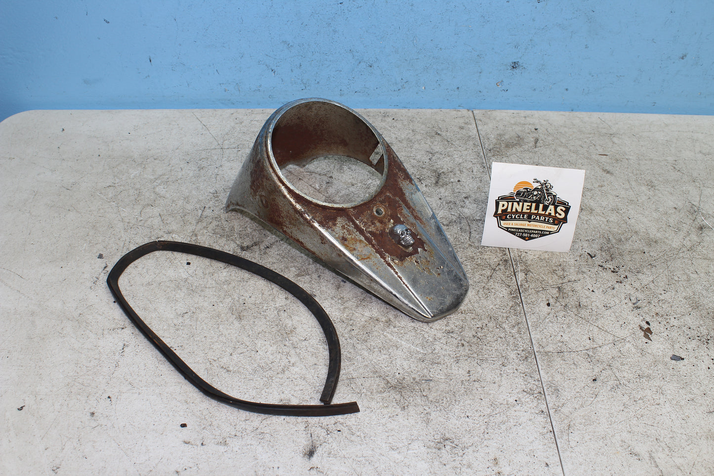 82-85 Harley Sportster XLX1000 Ironhead Speedometer Surround Trim Bezel