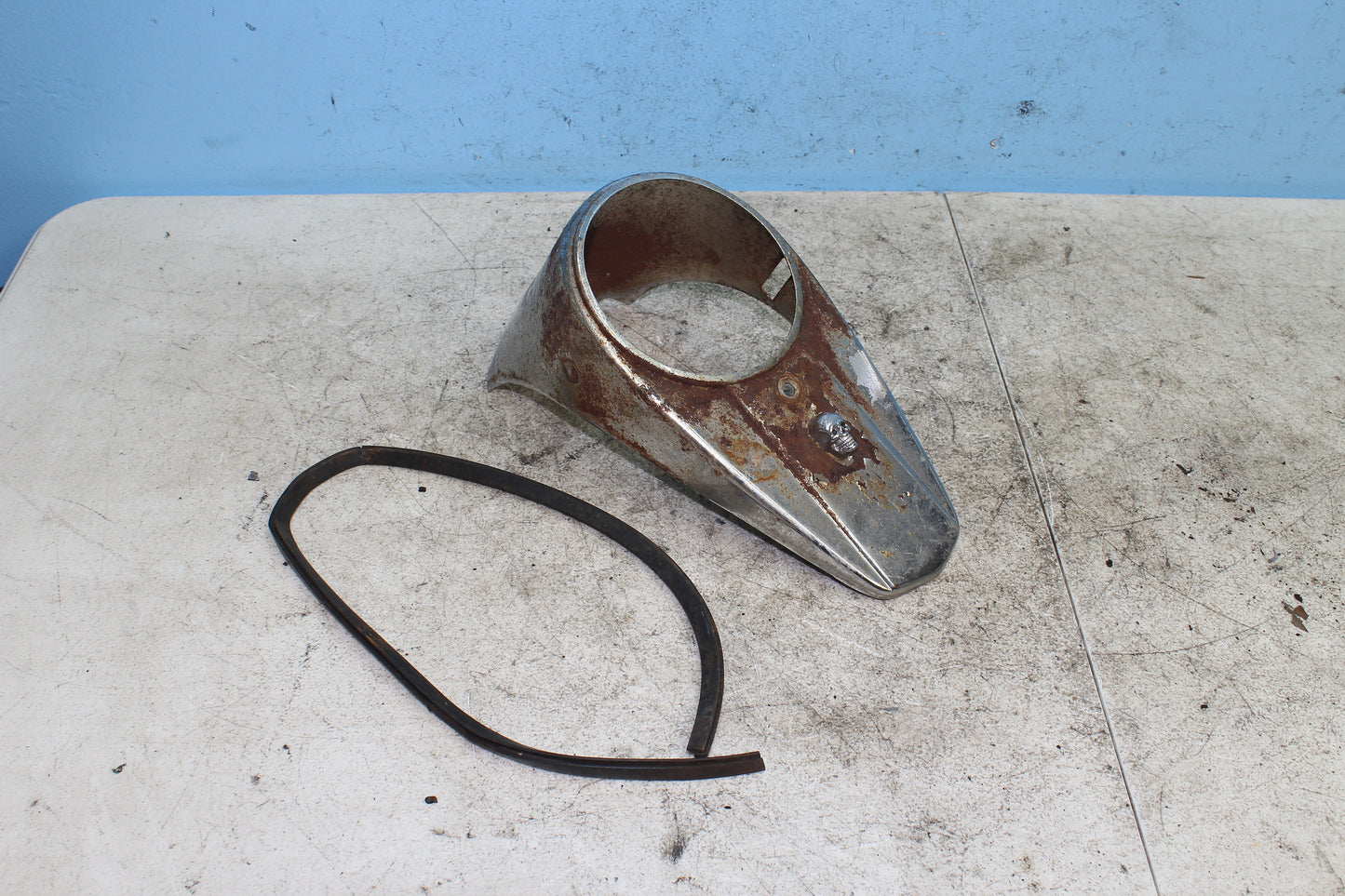 82-85 Harley Sportster XLX1000 Ironhead Speedometer Surround Trim Bezel