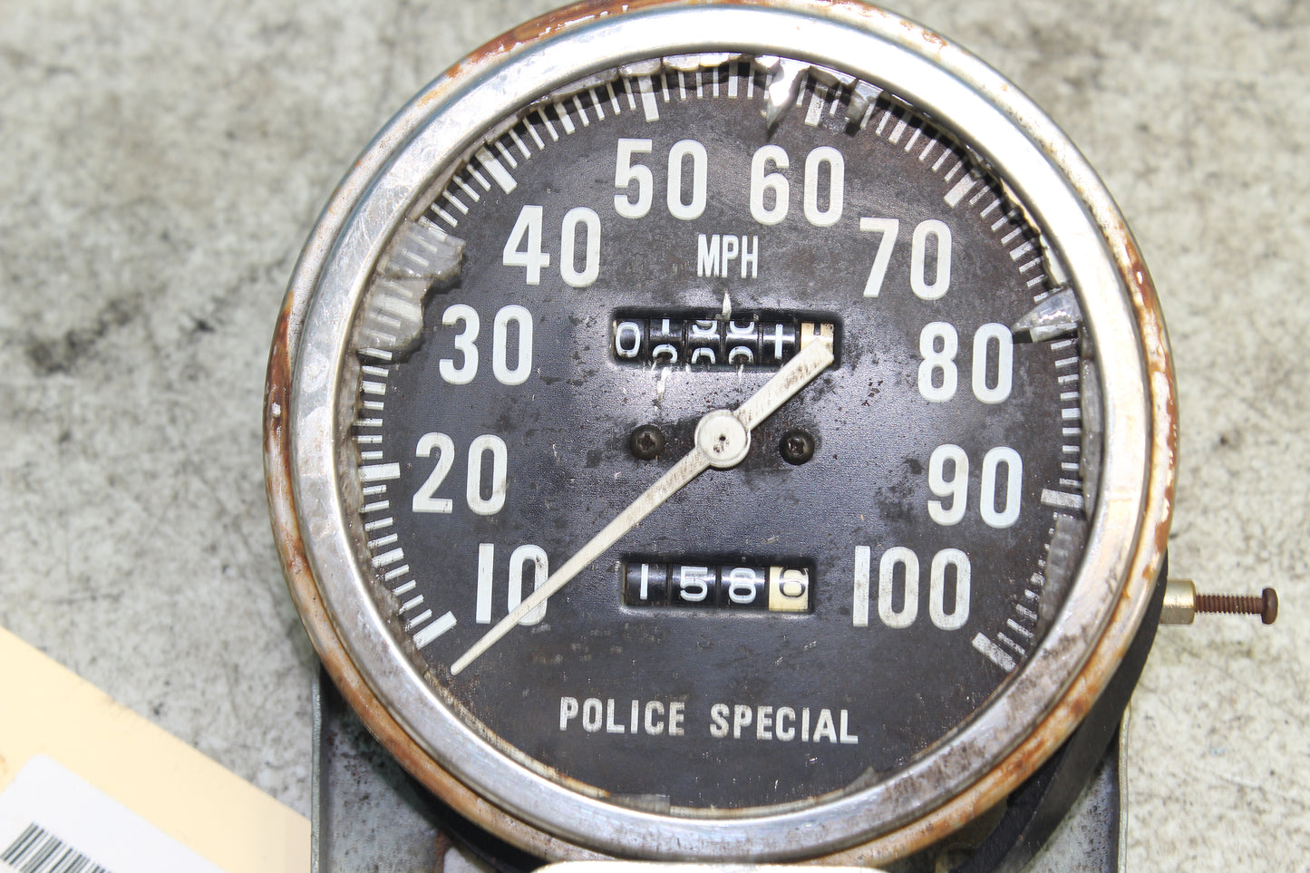82-85 Harley Sportster XLX1000 Speedometer Police Special  *DMG PARTS ONLY*