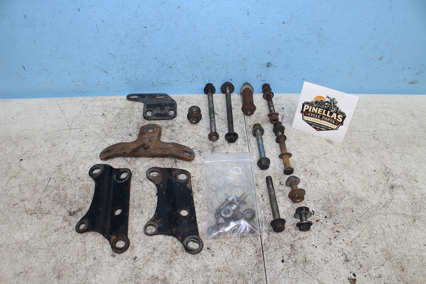 82-85 Harley Sportster XLX1000 Ironhead Engine Motor Trans Mount Bracket Kit