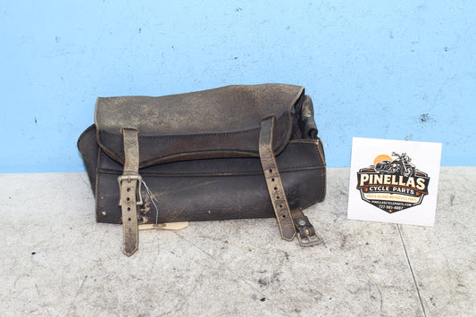 82-85 Harley Sportster XLX1000 Ironhead Front Fork Leather Storage Bag