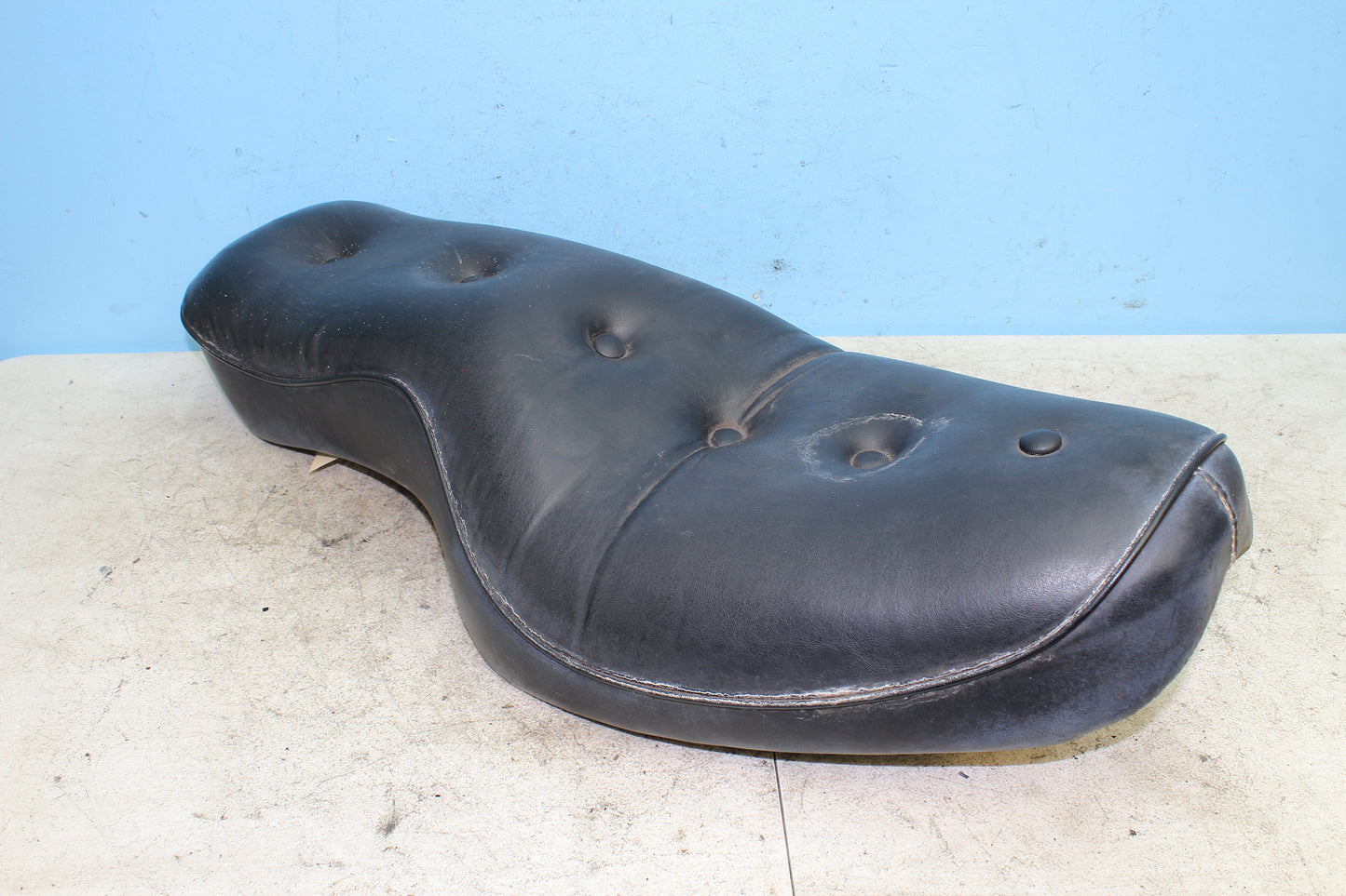 82-85 Harley Sportster XLX1000 Ironhead 2-Up Seat Driver Passenger Pillow Style
