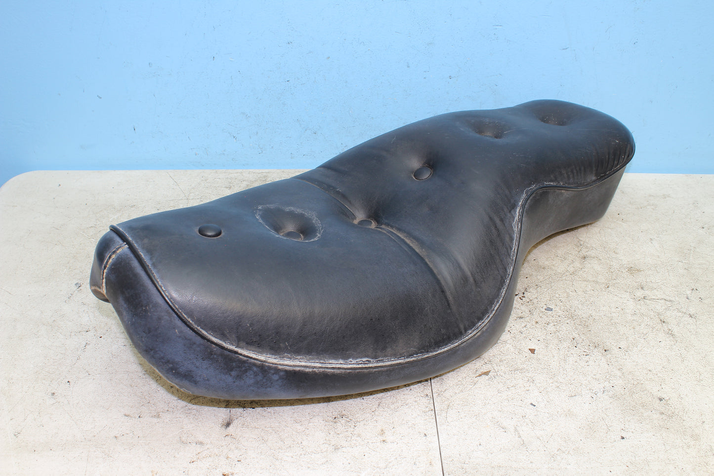82-85 Harley Sportster XLX1000 Ironhead 2-Up Seat Driver Passenger Pillow Style
