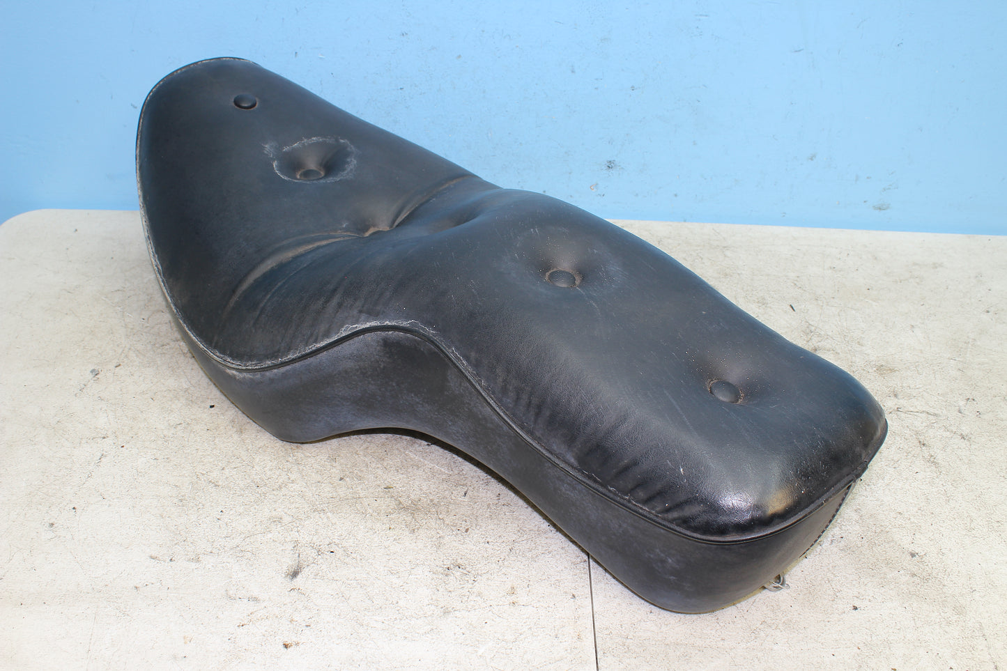 82-85 Harley Sportster XLX1000 Ironhead 2-Up Seat Driver Passenger Pillow Style