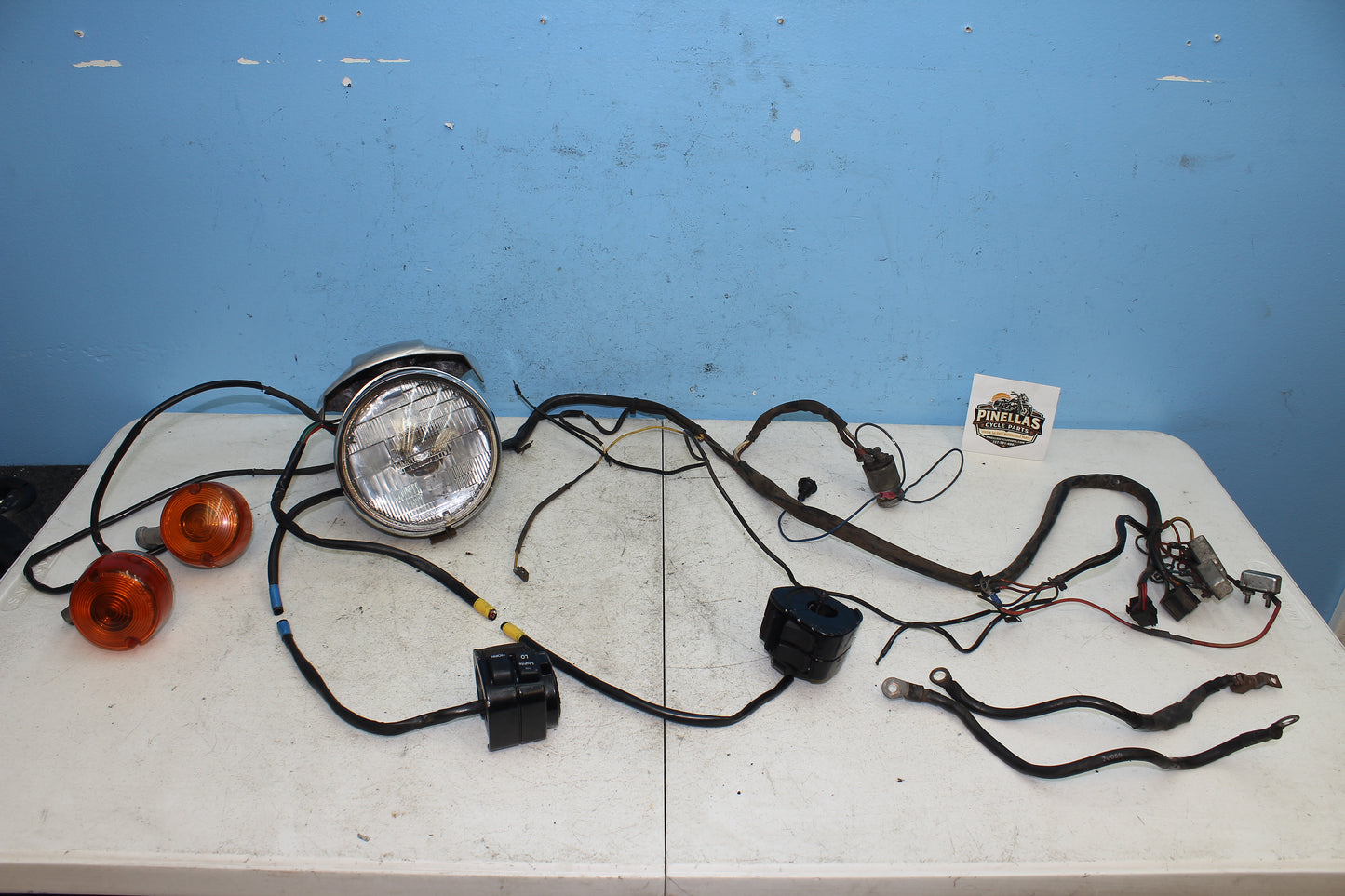 84-85 Harley Sportster XLX1000 Wire Harness Headlight Hand Control Switch NO KEY