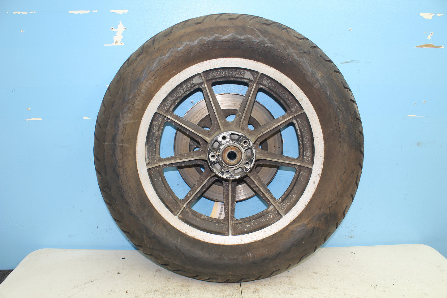 82-85 Harley Sportster XLX1000 Ironhead Rear Wheel Rim STRAIGHT *DRY ROT*