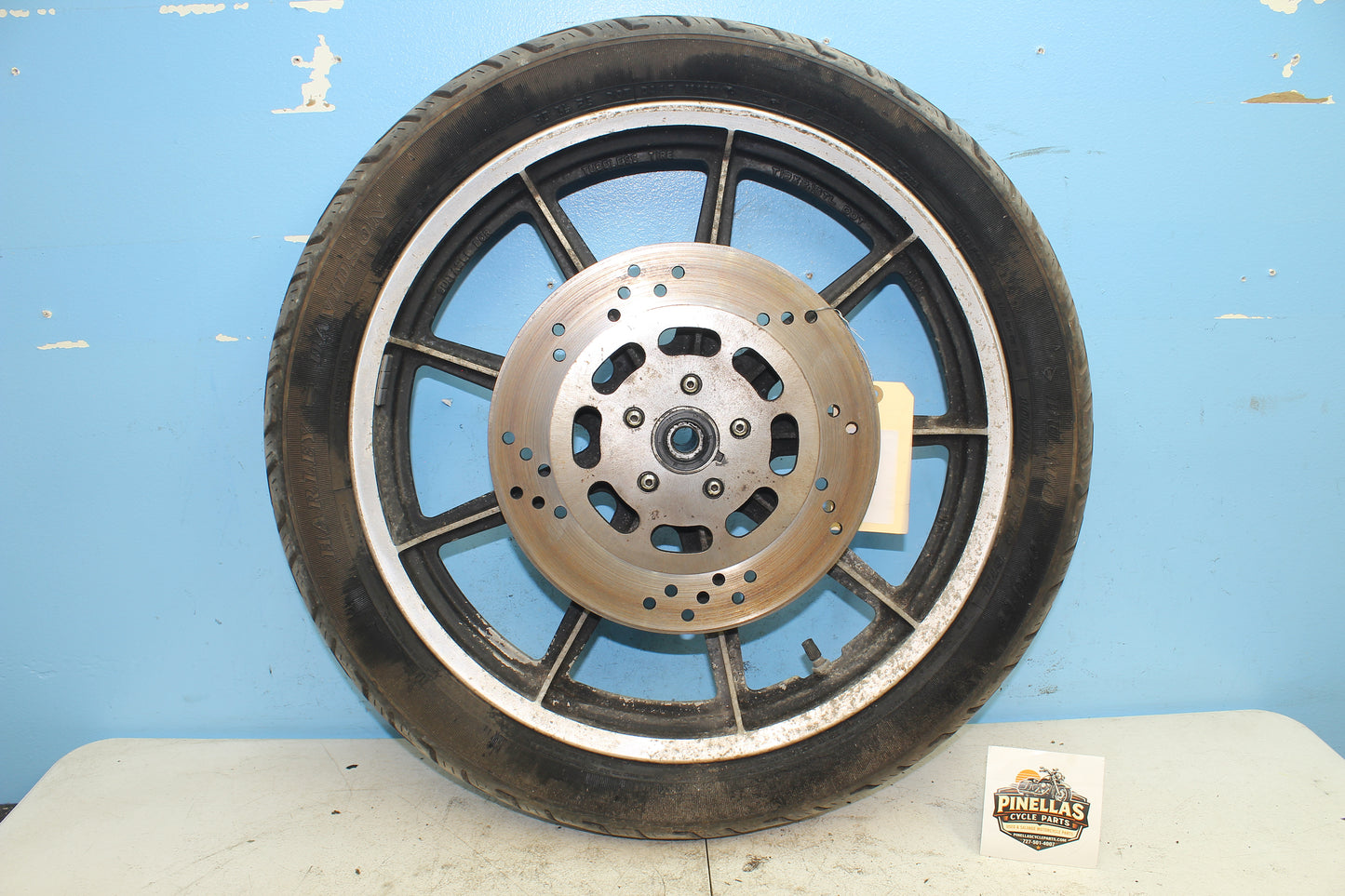 82-85 Harley Sportster XLX1000 Ironhead Front Wheel Rim STRAIGHT *DRY ROT*