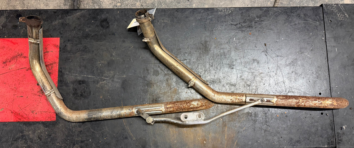 82-85 Harley Sportster XLX1000 Ironhead Dual Exhuast