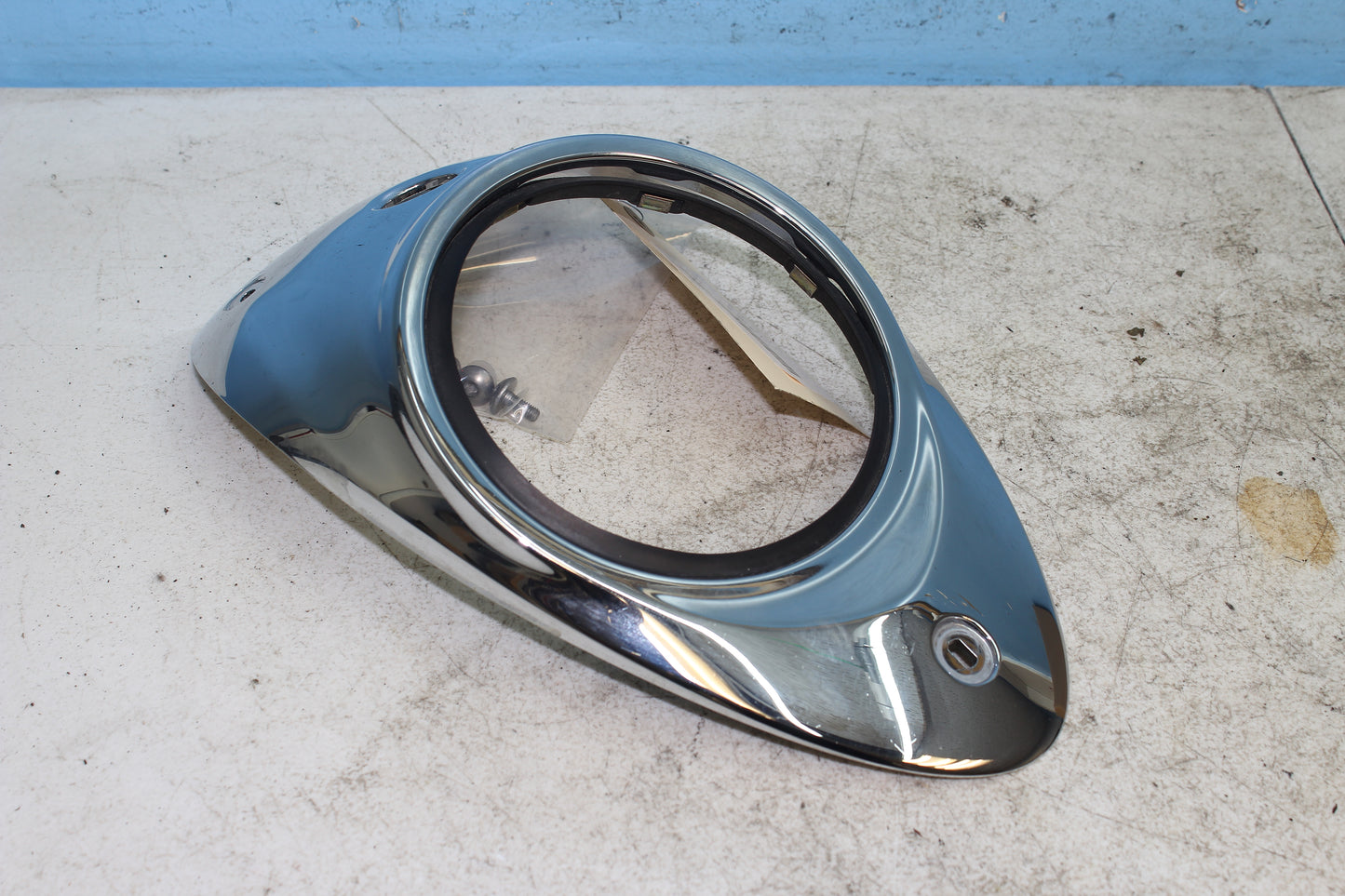 02-09 Yamaha V Star 1100 Silverado Cluster Bezel Speedo Gauage Tank Chrome Cover