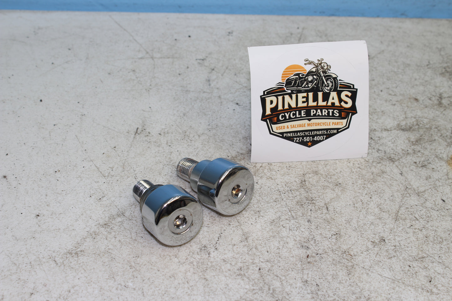 02-09 Yamaha V Star 1100 Silverado OEM Bar Ends Handlebar Caps 5EL-26246-00-00