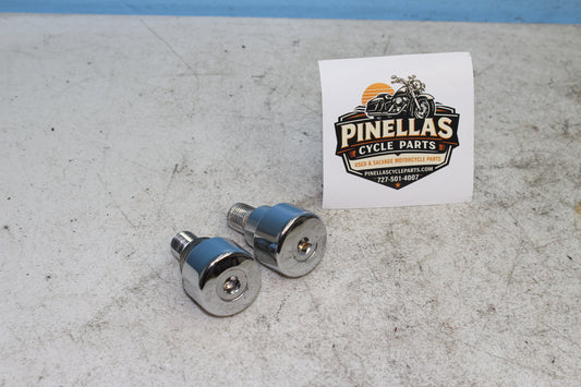 02-09 Yamaha V Star 1100 Silverado OEM Bar Ends Handlebar Caps 5EL-26246-00-00