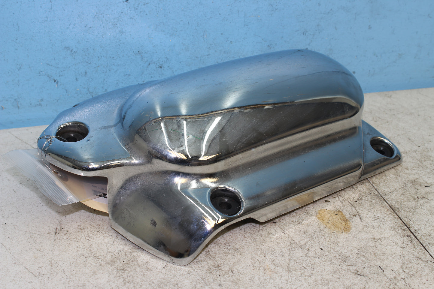 02-09 Yamaha V Star 1100 Silverado OEM Engine Cover Left Motor Trim Panel