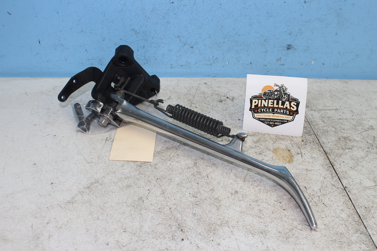 02-09 Yamaha V Star 1100 Silverado OEM Kick Stand w/ Spring Kickstand