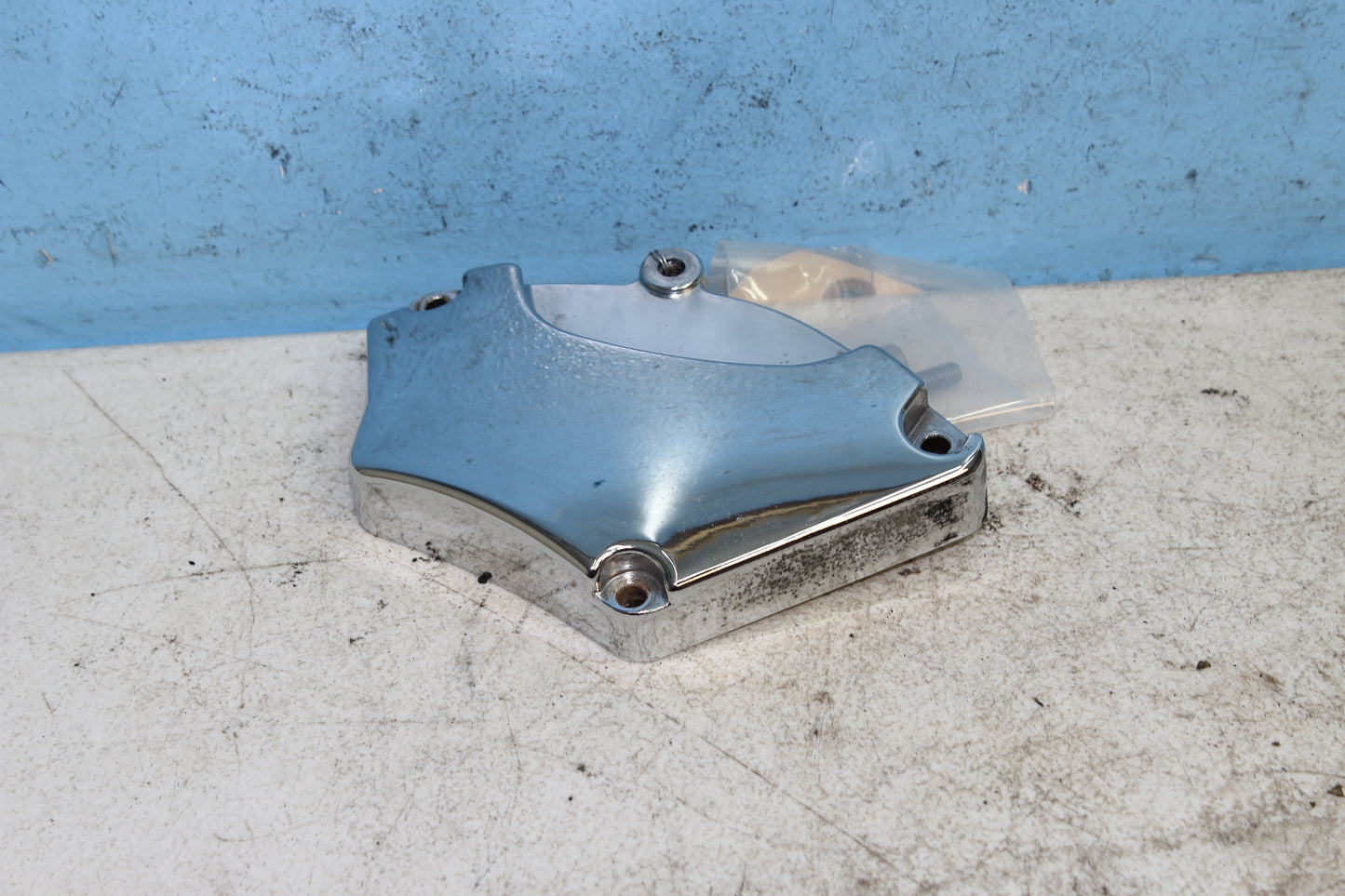02-09 Yamaha V Star 1100 Silverado OEM Clutch Line Cover Cable Trim Left Engine