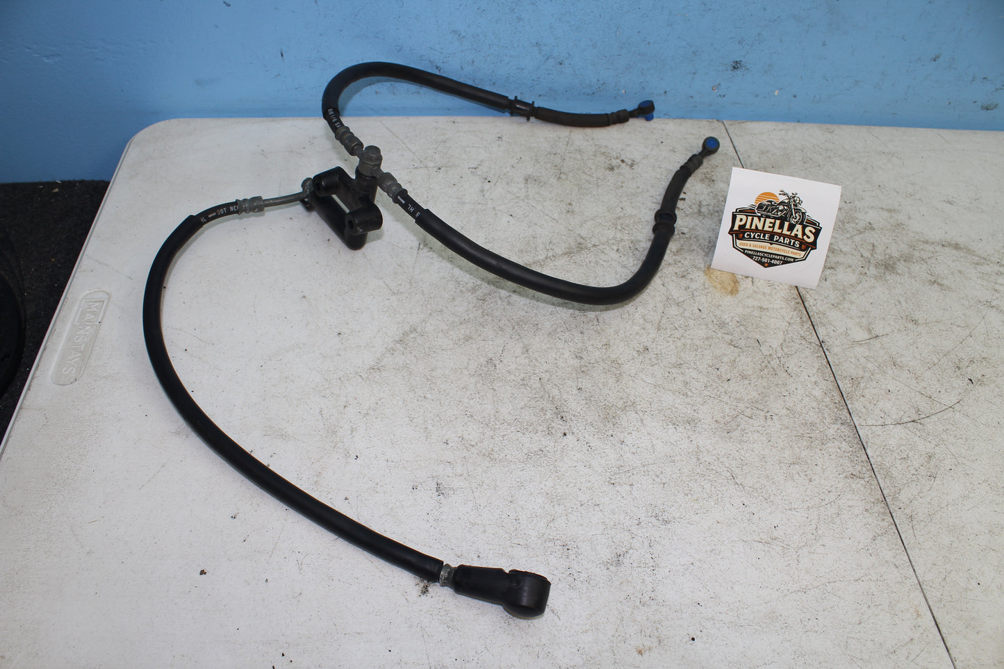 02-09 Yamaha V Star 1100 Silverado OEM Front Brake Lines Hose