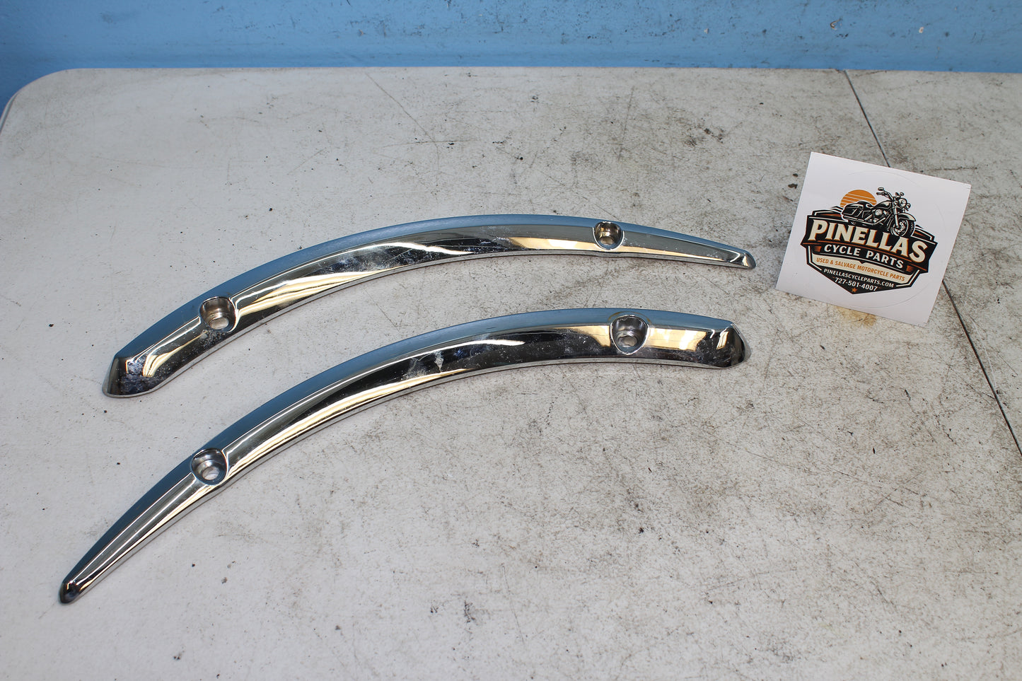02-09 Yamaha V Star 1100 Silverado Rear Fender Stay Mount Bracket Strut Covers