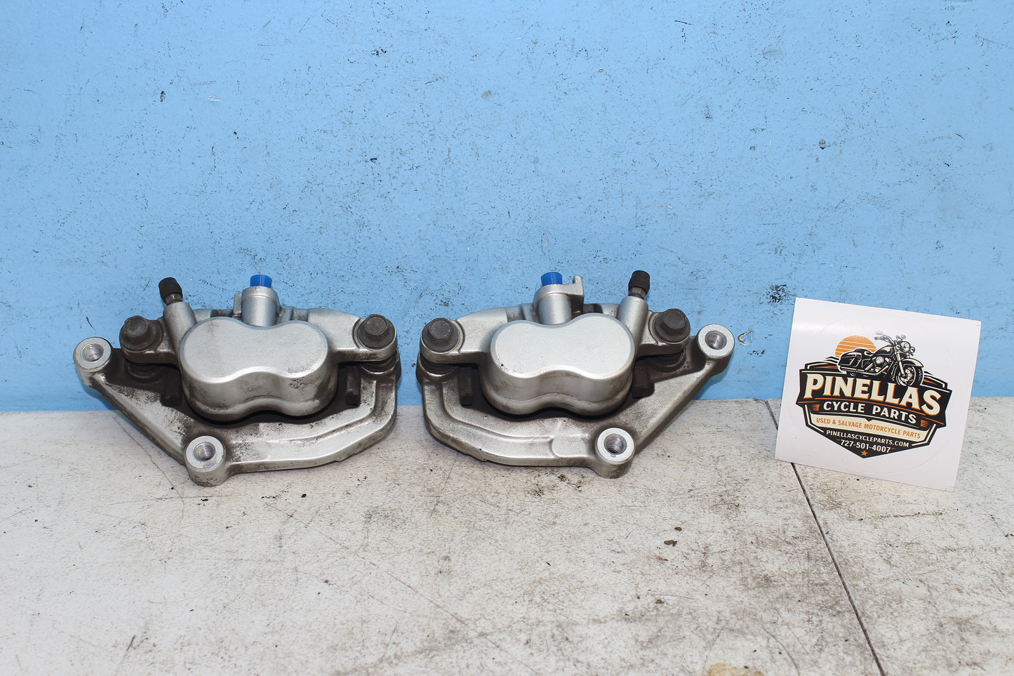 02-09 Yamaha V Star 1100 Silverado OEM Front Brake Calipers