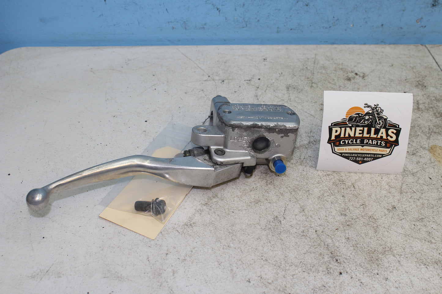 02-09 Yamaha V Star 1100 Silverado OEM Front Brake Master Cylinder w/ Lever