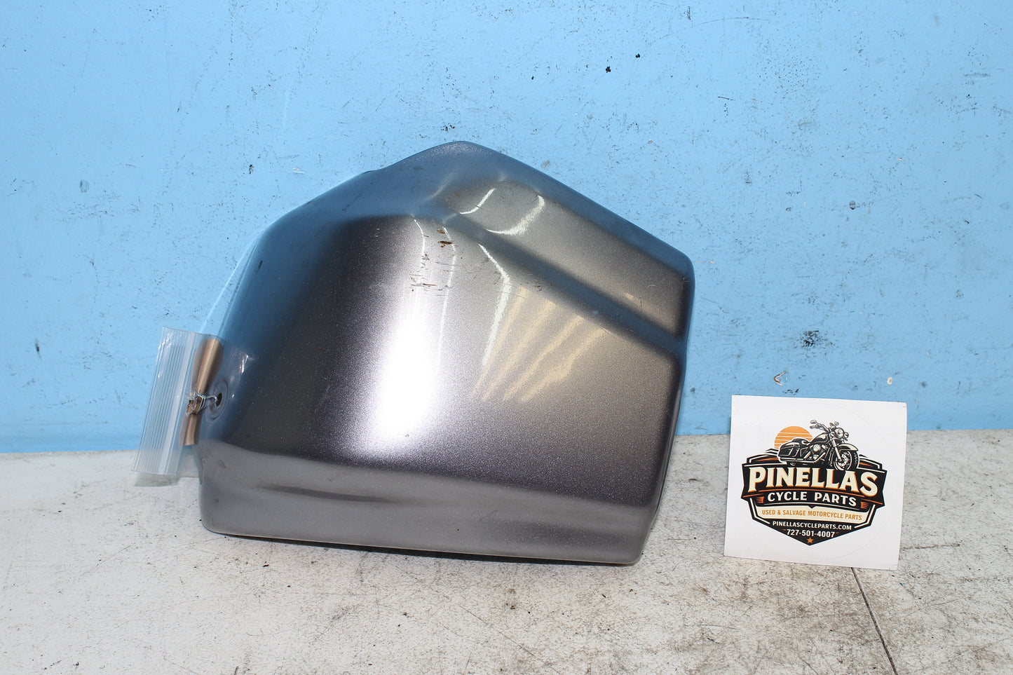 02-09 Yamaha V Star 1100 Silverado Right Frame Cover Side Battery Panel Fairing