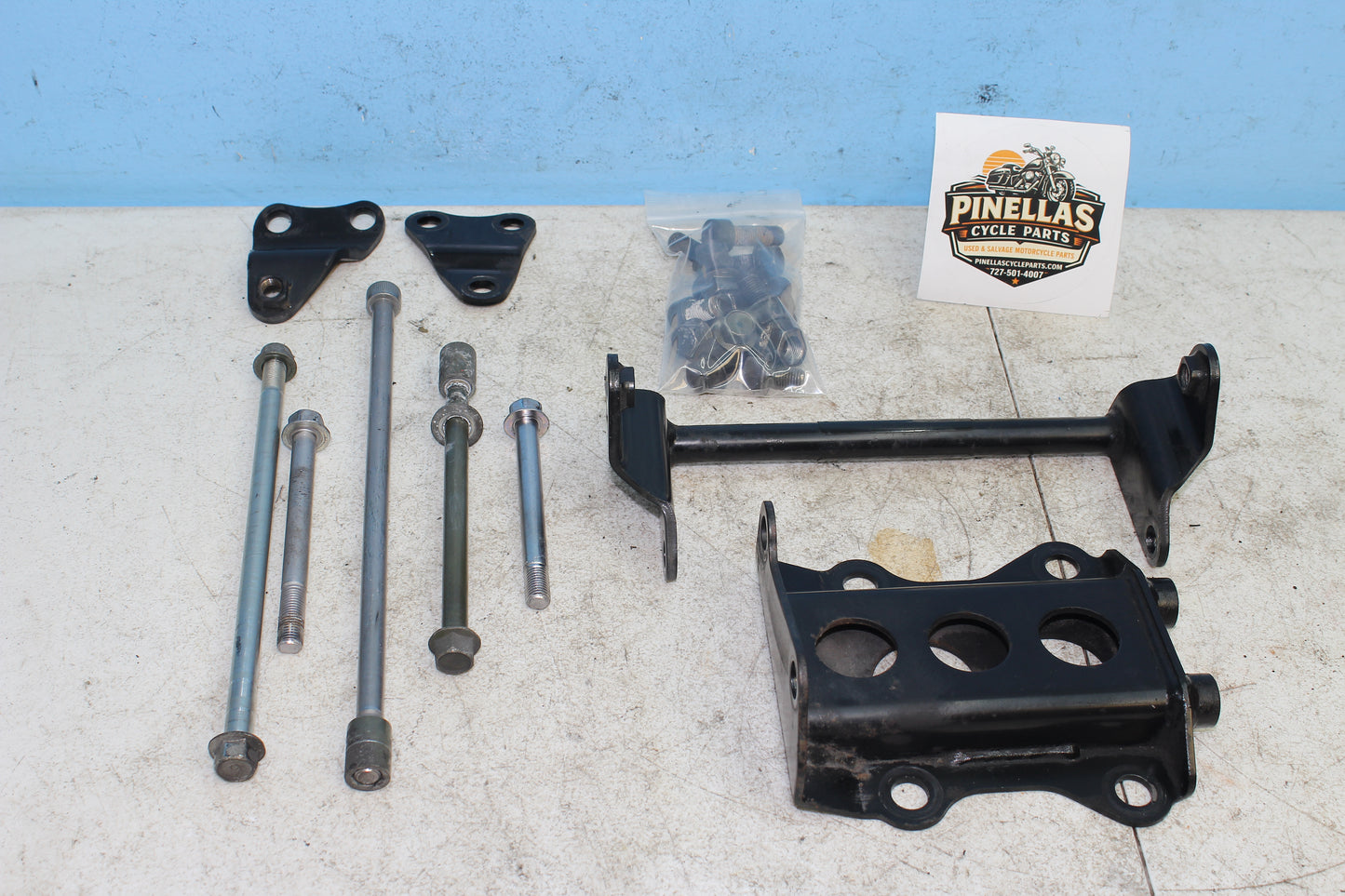 02-09 Yamaha V Star 1100 Silverado OEM Engine Motor Mount Bracket Kit