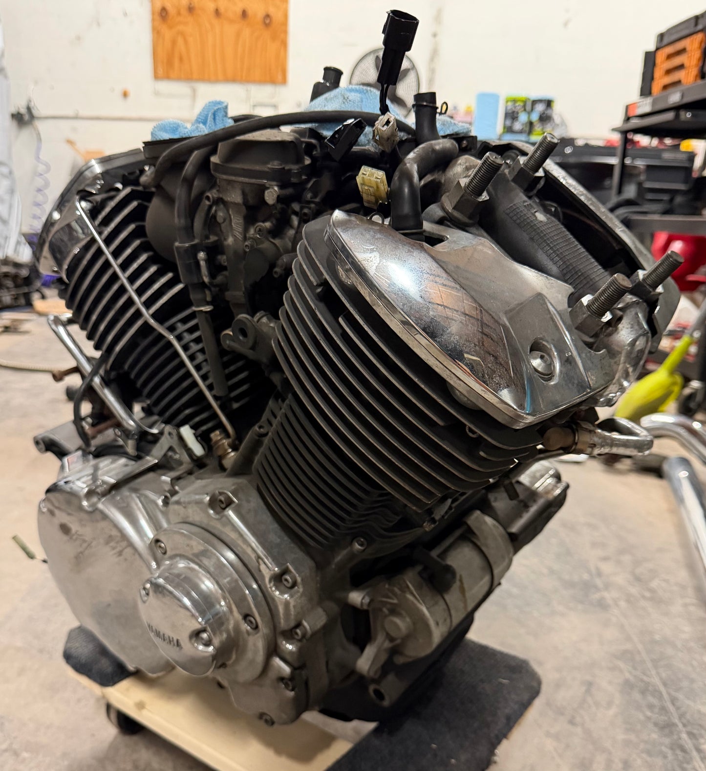 02-09 Yamaha V Star 1100 Silverado Complete Engine Motor Transmission PARTS ONLY