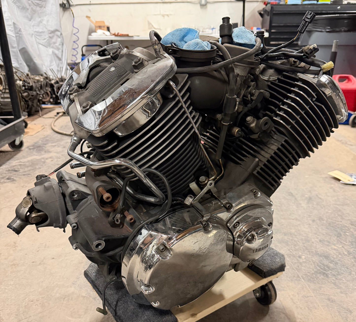 02-09 Yamaha V Star 1100 Silverado Complete Engine Motor Transmission PARTS ONLY