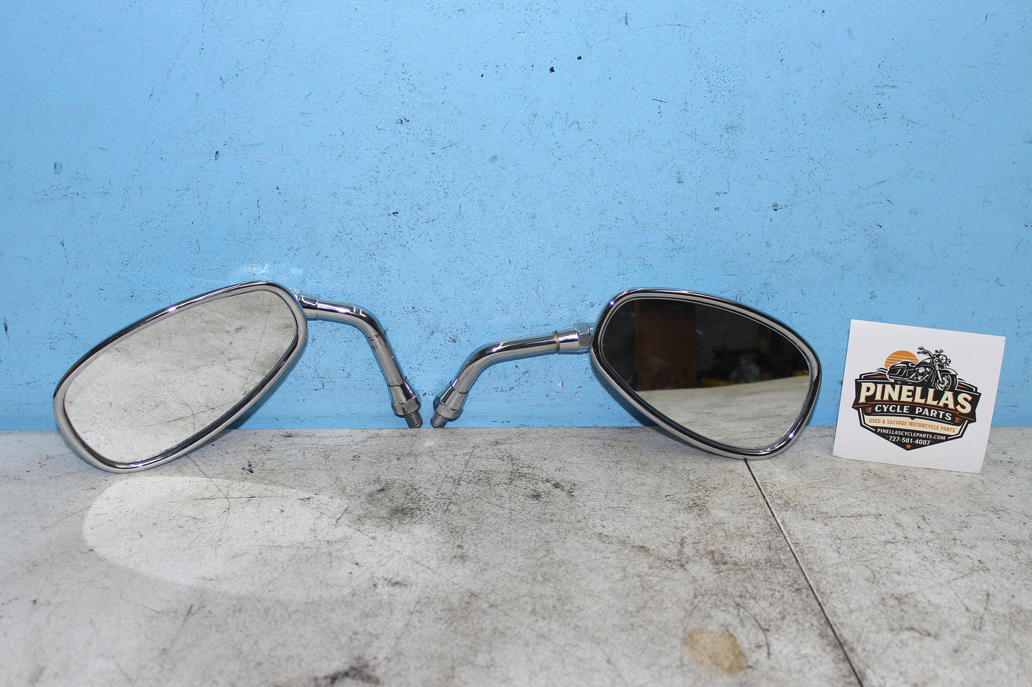 01-04 Suzuki Intruder Volusia VL800 OEM Mirrors Left Right *DMG*