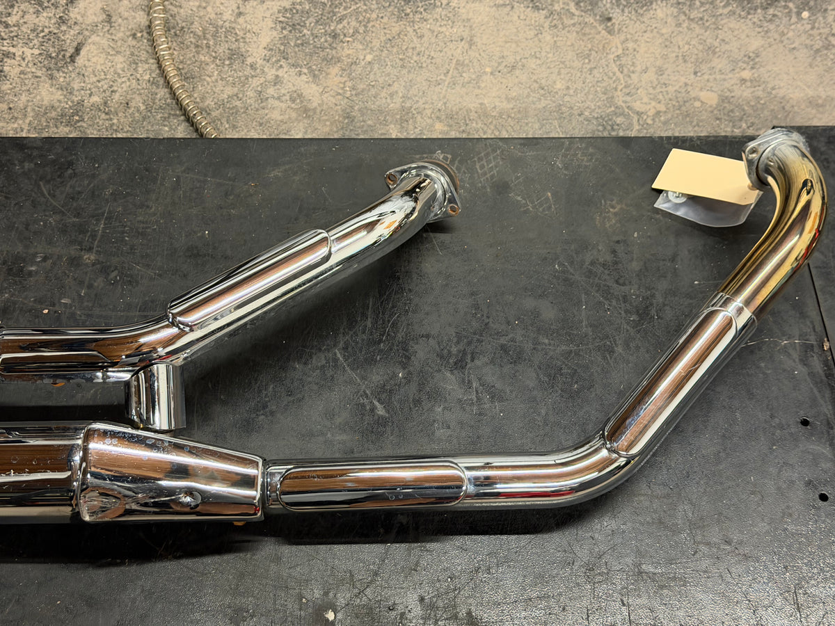 01-04 Suzuki Intruder Volusia VL800 OEM Exhaust NO BAFFLES *DMG*
