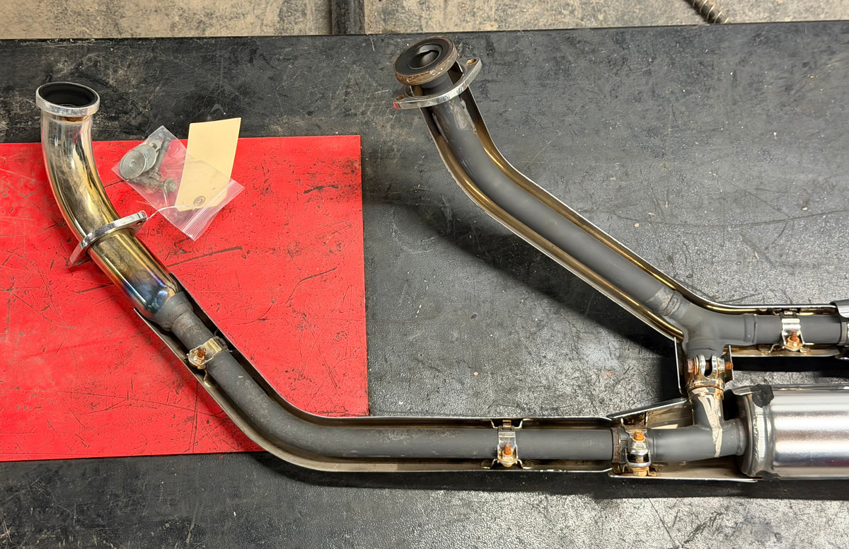 01-04 Suzuki Intruder Volusia VL800 OEM Exhaust NO BAFFLES *DMG*