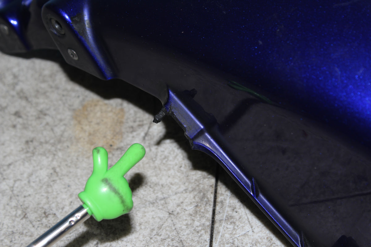 01-10 Honda Goldwing GL1800 Front Fender Rear Back Half Blue Fairing Cover *DMG*