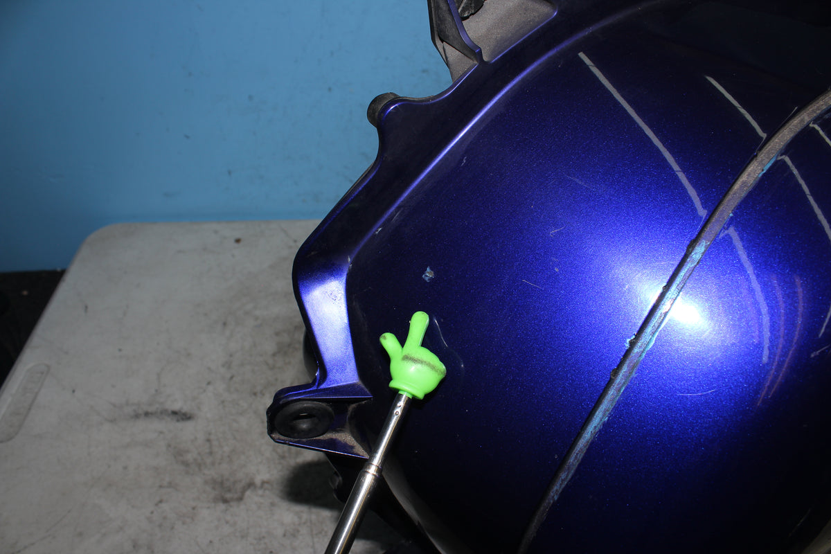 01-10 Honda Goldwing GL1800 Left Saddlebag Storage Box Luggage Bag Blue