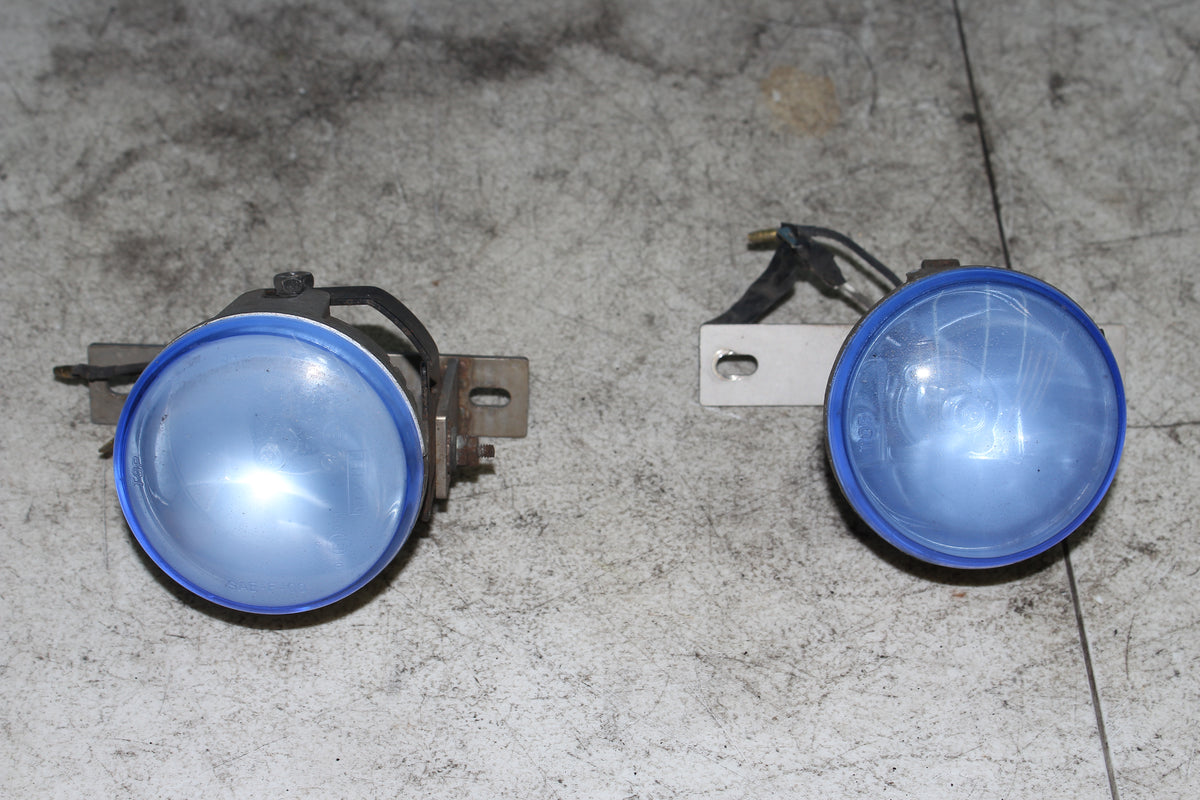 01-05 Honda Goldwing GL1800 Fog Light Lamp Blue Lens Left Right Mount Bracket