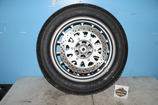 05-09 Suzuki Boulevard C50T VL800 Front Wheel Rim Tire *STRAIGHT*