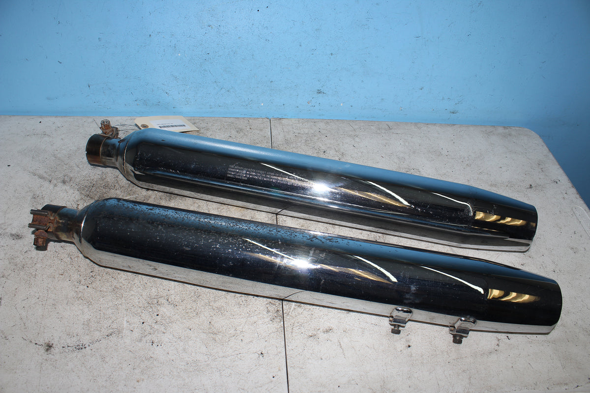 98-06 Harley Electra Glide Exhaust Muffler Chrome Slip On 65538-09 65846-10
