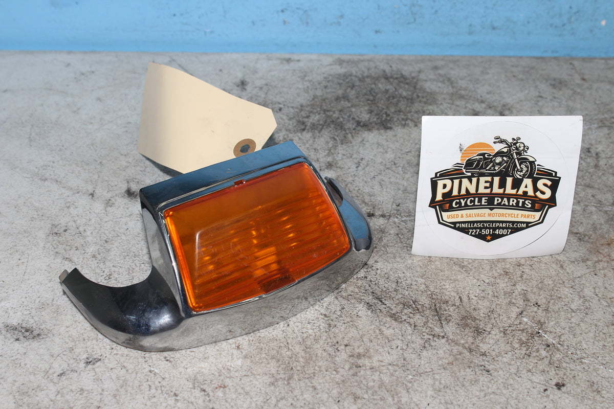 97-06 Harley FLHTCUI Electra Glide Front Fender Marker Tip Light Chrome Trim
