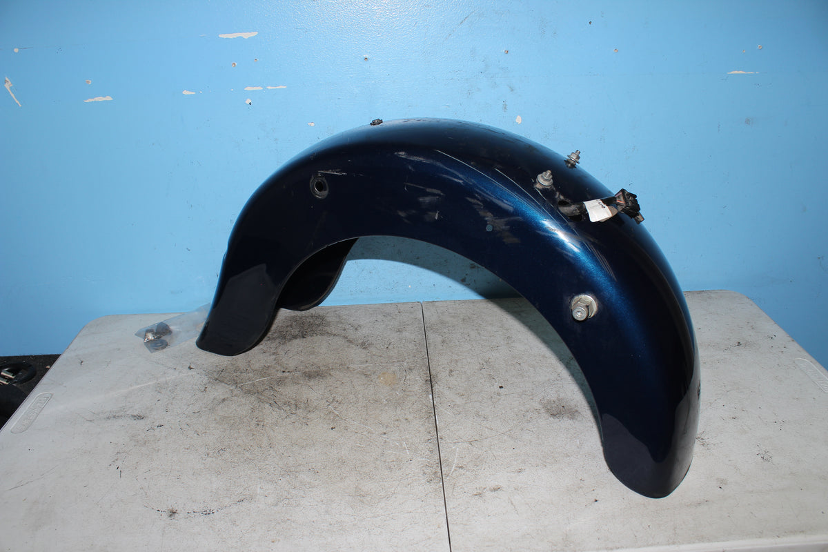 97-06 Harley FLHTCUI  Electra Glide Rear Fender Wheel Cover Guard Blue Silver