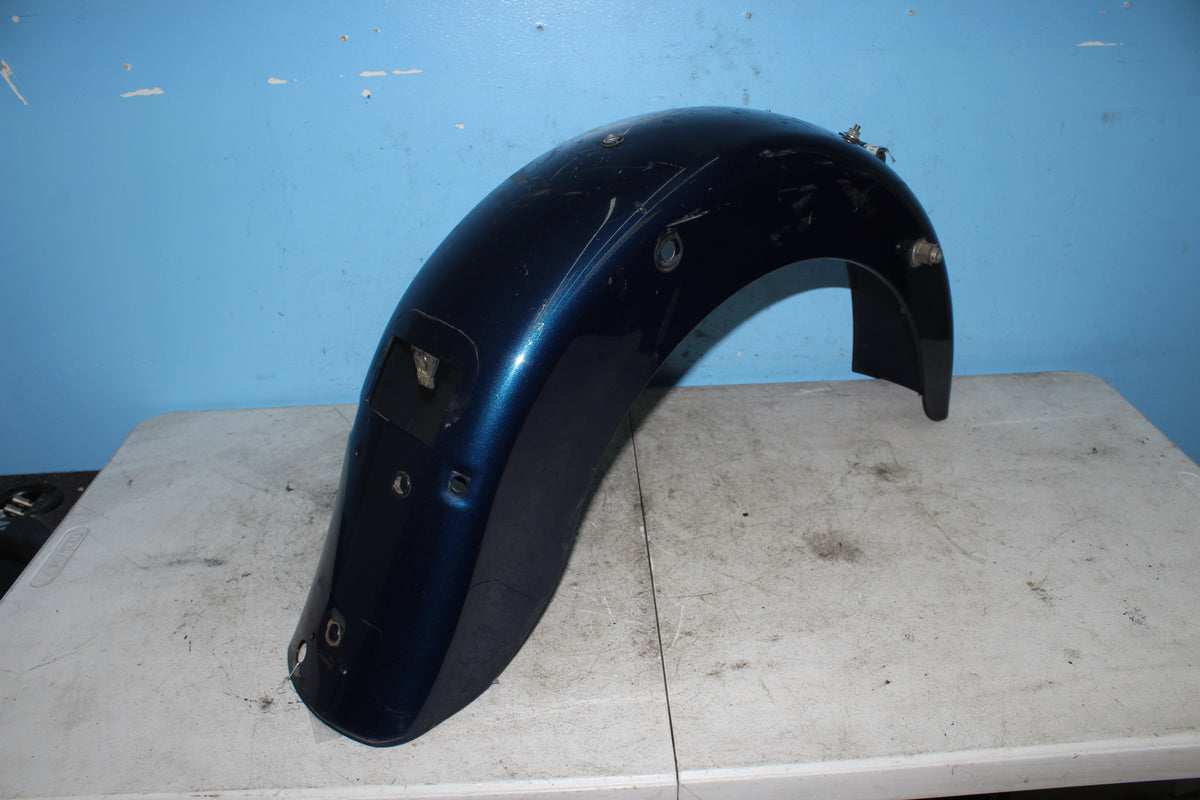 97-06 Harley FLHTCUI  Electra Glide Rear Fender Wheel Cover Guard Blue Silver