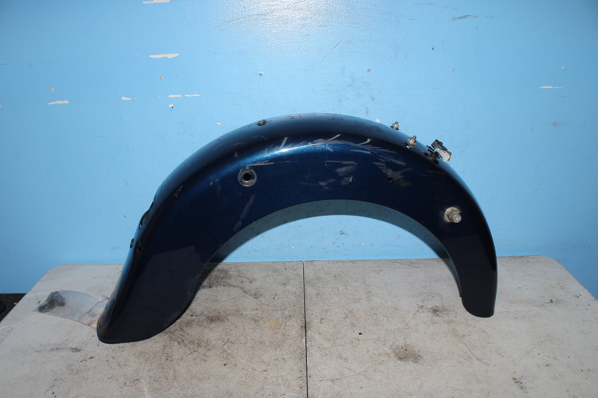 97-06 Harley FLHTCUI  Electra Glide Rear Fender Wheel Cover Guard Blue Silver