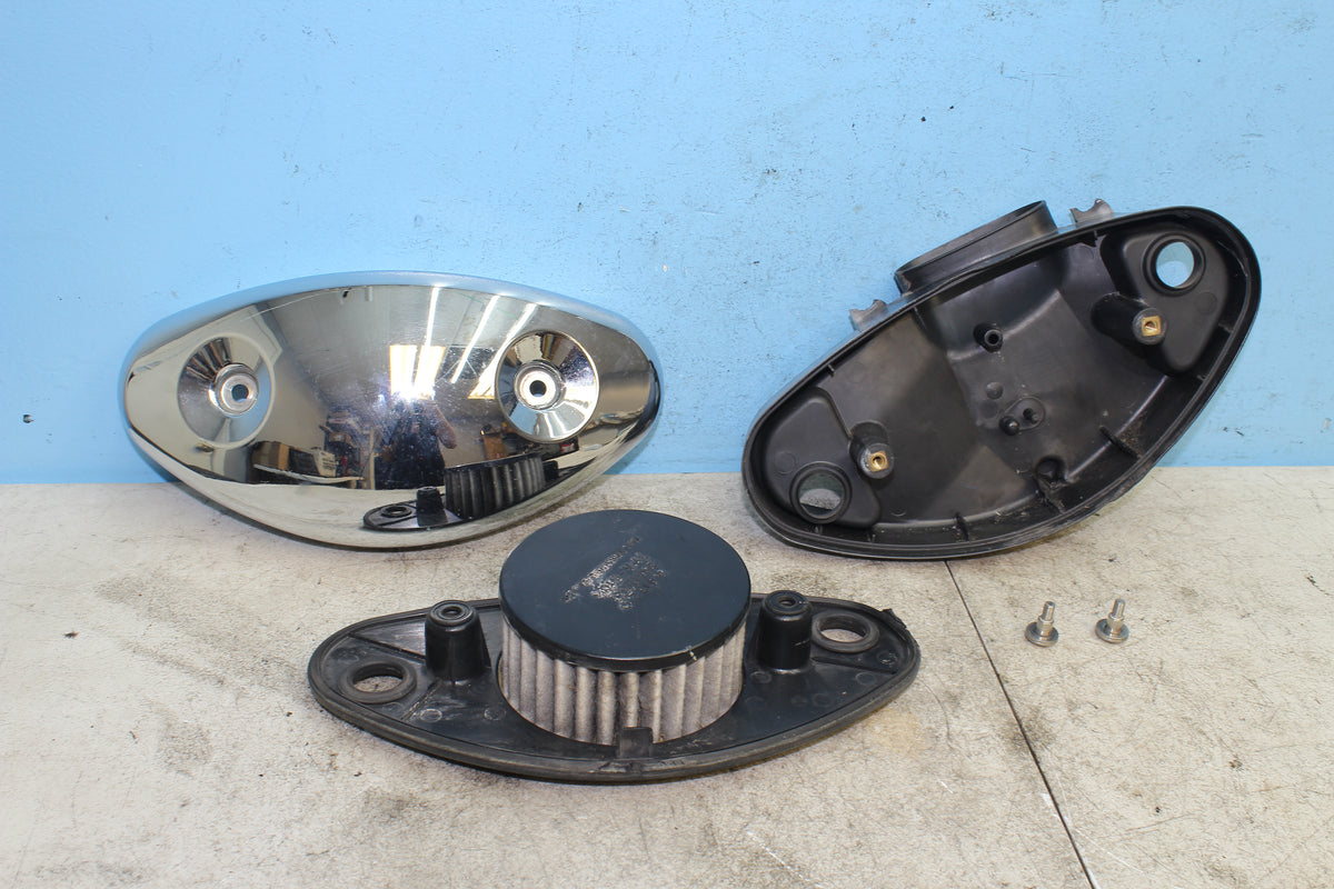 06-08 Suzuki Boulevard VL800 C50 Air Cleaner Box Intake Tube Housing Filter