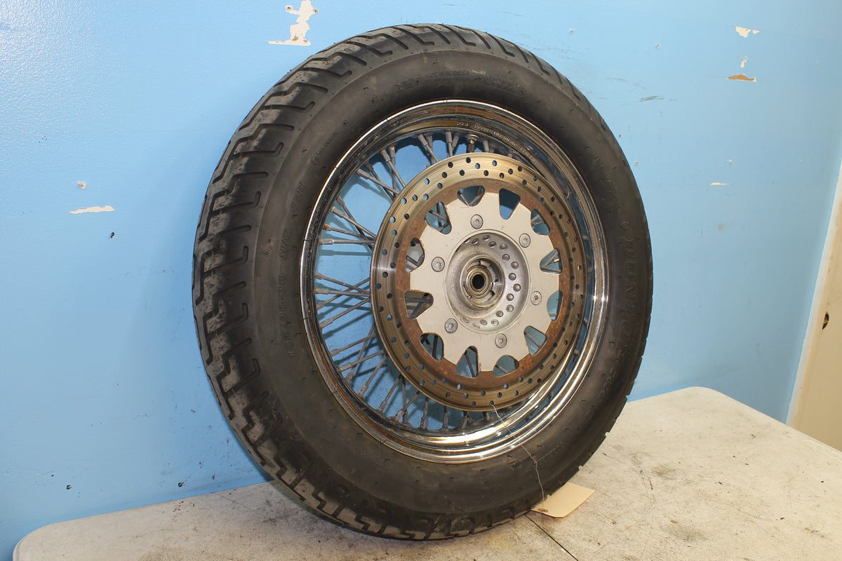 01-25 Suzuki Boulevard VL800 C50 Front Wheel Rim Tire *STRAIGHT*