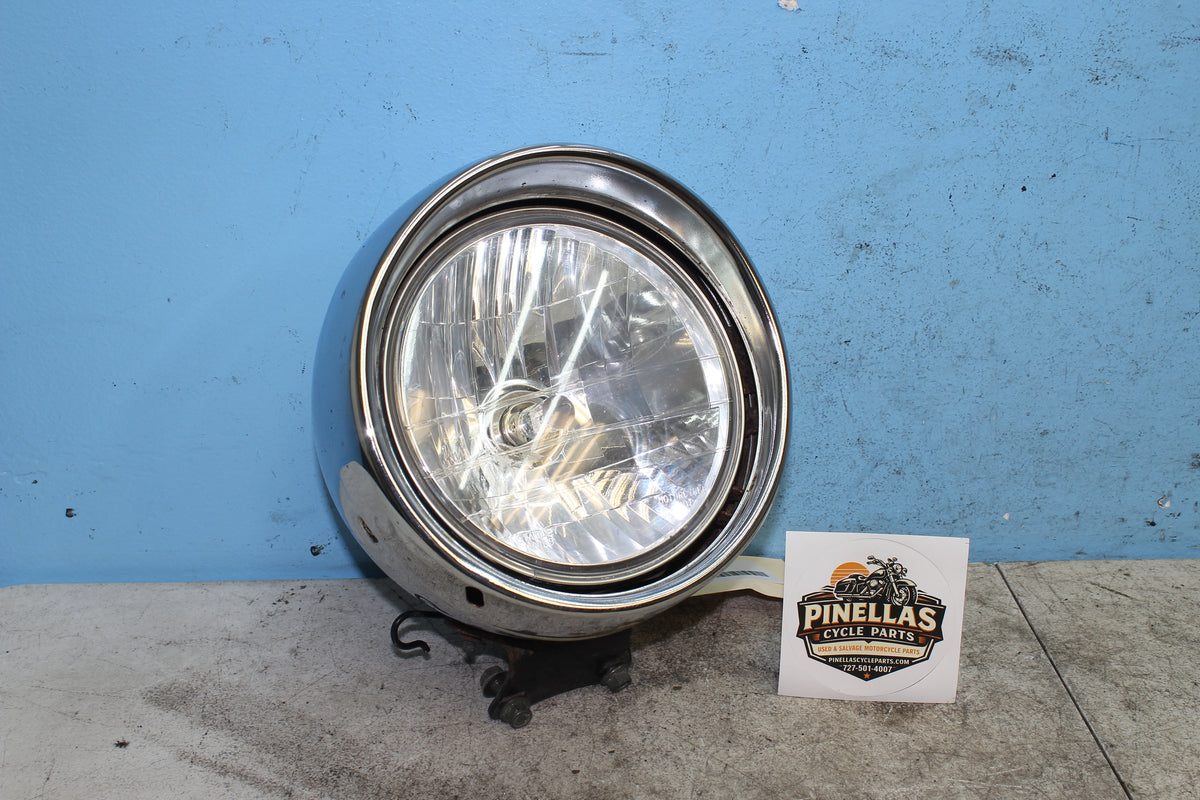 05-09 Suzuki Boulevard VL800 C50 Headlight Bucket Head Lamp Chrome Housing Mount