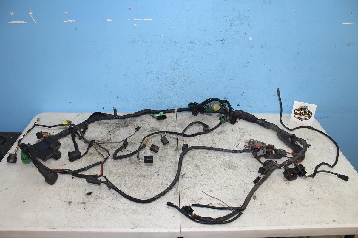 01-02 Suzuki GSX1300R Hayabusa Main Wiring Harness Engine Wire Loom  *DMG*