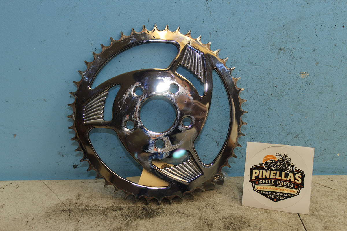 86-90 Harley Sportster Rear Sprocket Drive Wheel  48T Chrome