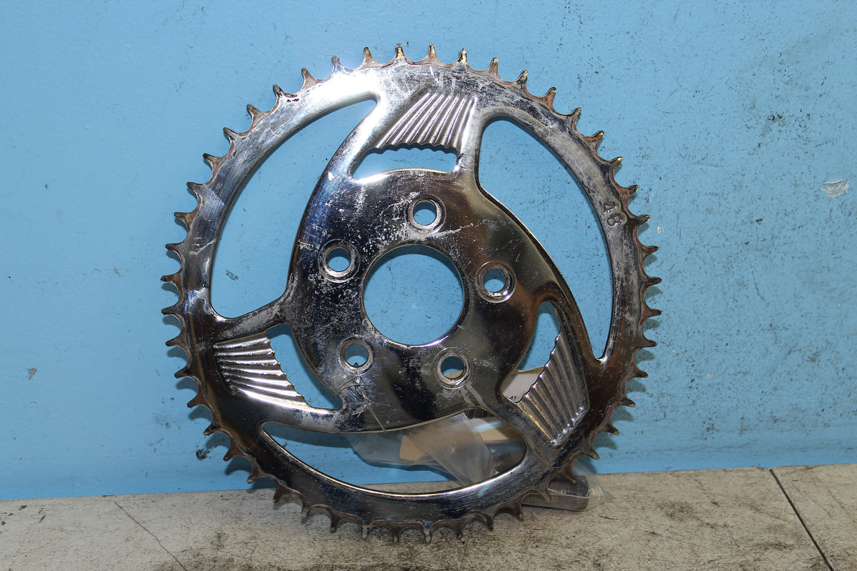 86-90 Harley Sportster Rear Sprocket Drive Wheel  48T Chrome